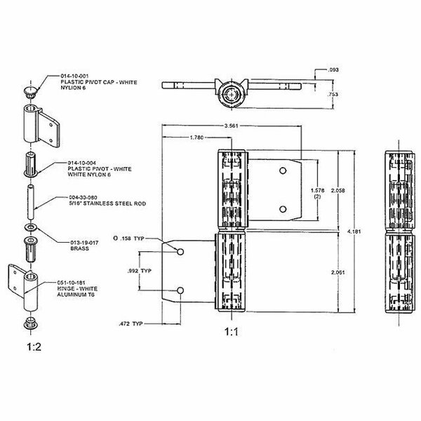 Strybuc Right Hand Door Hinge 56-141RHW